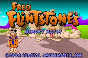 Титульный экран из игры Fred Flintstone's Memory Match / Флинтстоуны: Мемори Матч