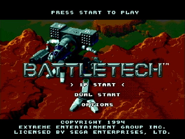 Титульный экран из игры BattleTech / Баттлтек (Боевая Техника)