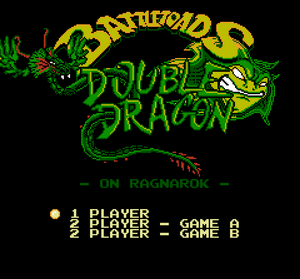 Титульный экран из игры Battletoads & Double Dragon - On Ragnarok