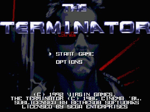 Титульный экран из игры Terminator, the / Терминатор