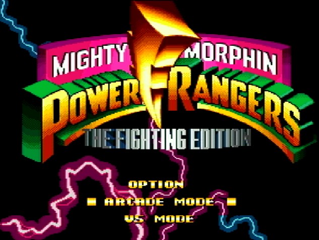 Титульный экран из игры Mighty Morphin Power Rangers: The Fighting Edition / Майти Морфин Пауэр Рэйнджерс: Файтинг Эдишн