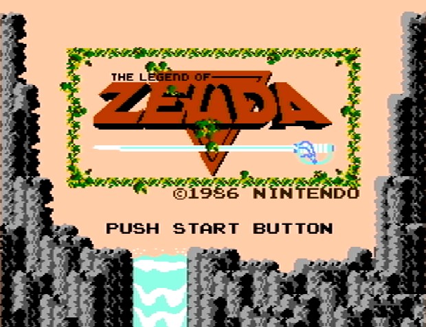 Титульный экран из игры Legend of Zelda 'the / Легенда Зельды